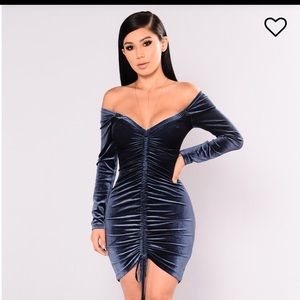 Off the shoulder Velvet Dress